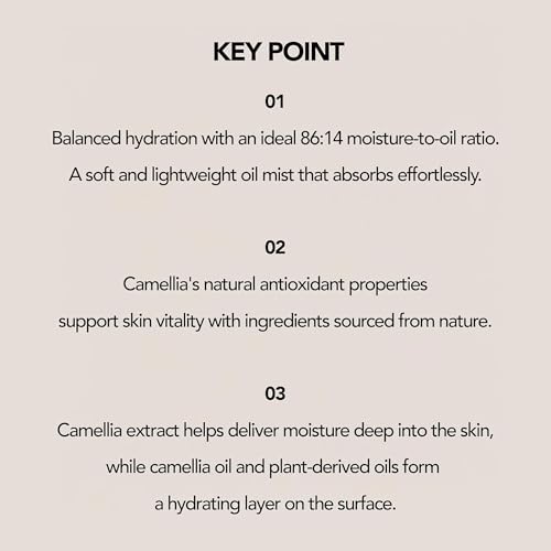 A'Prep Camellia Revitalizing Glow Fine Essence - Hydrating Facial Spray Serum & Setting Spray for Makeup with Niacinamide & Hyaluronic Acid - Korean Face Mist 80ml