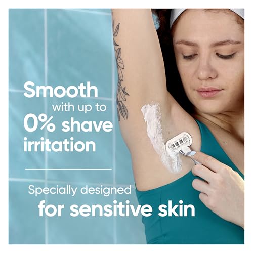 Gillette Venus Extra Smooth Sensitive Women¡¯s Razor Blades for Sensitive Skin, 5-Bladed Razor Refills, 7 Count