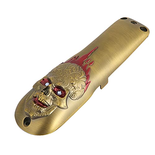 FILFEEL Professional Hair Clipper Front Cover, Electric Hair Cutter Trimmer Sheel Protective Casing for (Skull Gold)