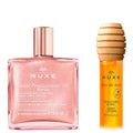 Nuxe Huile Prodigieuse Floral Shimmering Dry Oil (1.6 Fl Oz) & R?ve de Miel Honey Lip Gloss (0.33 Fl Oz), Skincare Duo for Radiant Skin & Lips