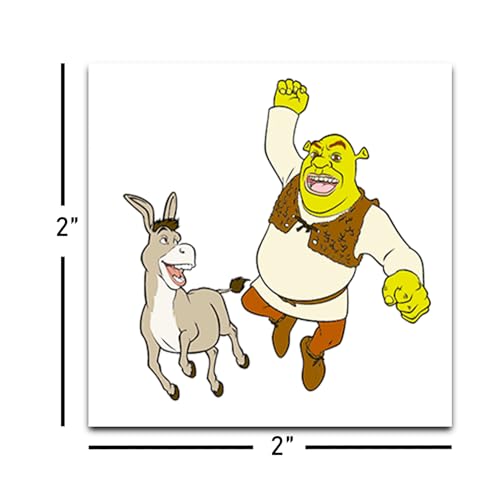 Shrek Tattoos Party Favors Bundle ~ 72 Perforated Individual 2" x 2" Shrek Temporary Tattoos for Kids Boys Girls | Shrek Party Supplies