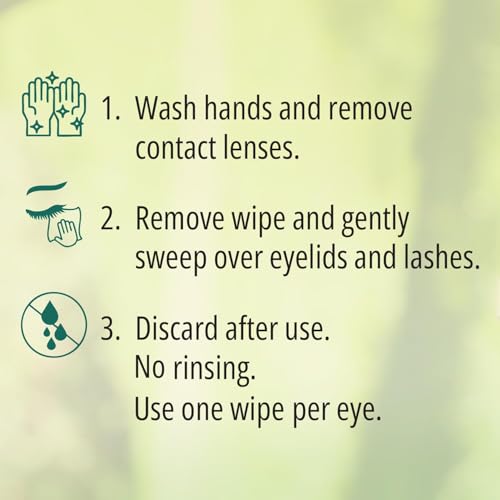 100PCs Tea Tree Eyelid Wipes ? Cleaning Eye Wipes for People with Dry Eyes & Allergies ? Gentle Eyelid Cleanser with Hyaluronic Acid, Chamomile and Aloe ? Individually Wrapped & Biodegradable