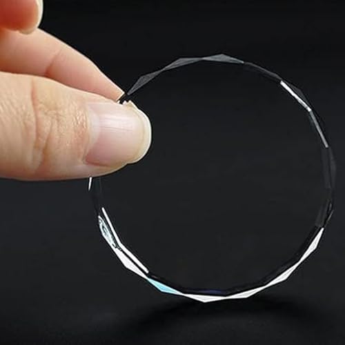 2 piece eyelash adhesive grafting tray, crystal jade cushion holder, eyelash extension makeup tool, transparent glass nail color palette, suitable for salon home use (round glass)