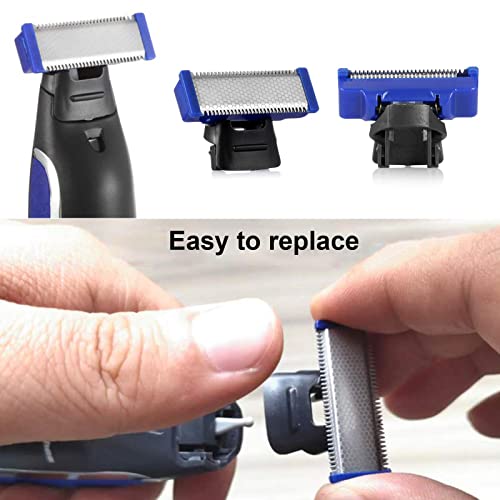 6PCS LinMei Replacement Shaver Heads for 1st Generation Micro Touch Solo Men's Trimmer with 2 Cleaning Brushes