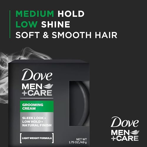 Dove Men+Care Grooming Cream, 3 Pack Hair Styling Cream for Men, Lightweight Formula, Defines and Conditions with Low Hold for Easy Styling and Natural Texture, 1.75 oz Each