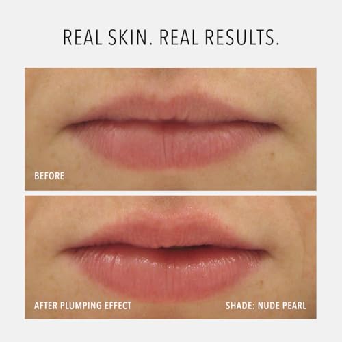 HydroPeptide Perfecting Gloss, Lip Plumping Gloss & Hydrating Treatment, Volumizing Collagen-Boosting Enhancer with Hyaluronic Acid & Peptides, Nude Pearl, 0.13 Ounce