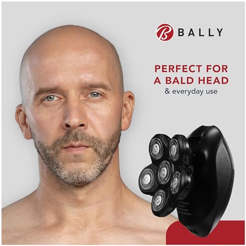 Bally 6 Head Floating Shaver, Total Grooming with 6-in-1 Multi-Functional Electric Floating Shaver, 6 Heads, LED Display, Lithium Rechargeable, 50 Min Usage