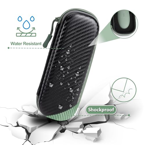 Case for Meridian Shaver, Electric Razor Travel Box for Meridian Trimmer Accessories with Shockproof Foam, Waterproof Storage Bag for MANSPOT Groin Hair Trimmer without Dock, Black