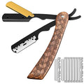 Barber Straight Razor with 100 Single Edge Blades Premium Stainless Steel Professional Shaver Razor for Men Home & Salon Grooming Using (NO.112)