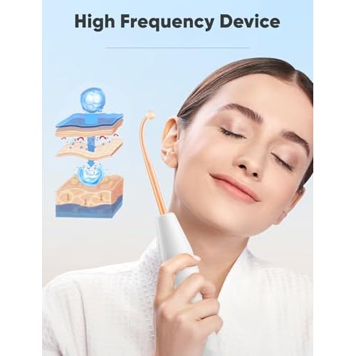High Frequency Wand, Portable Facial Device with 4 Different Tubes