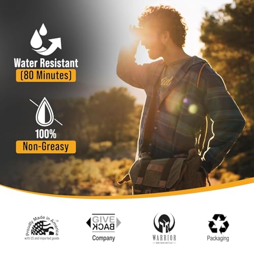 WARRIOR - WIN YOUR BATTLES- SPF 50 Sunscreen Lotion - 80 Minutes Water Resistant, Reef Safe, Unscented Lotion Non-Nao Zinc & Non-NanoTitanium Sunscreen with Mineral Formula - 3 Fl. Oz