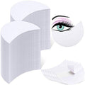 600 Pieces Eyeshadow Pad Shield Eyeshadow Patches White Stencils Under Eye Pads Prevent Makeup Residue for Eyelash Extensions Lip Makeup, Half Moon Shape