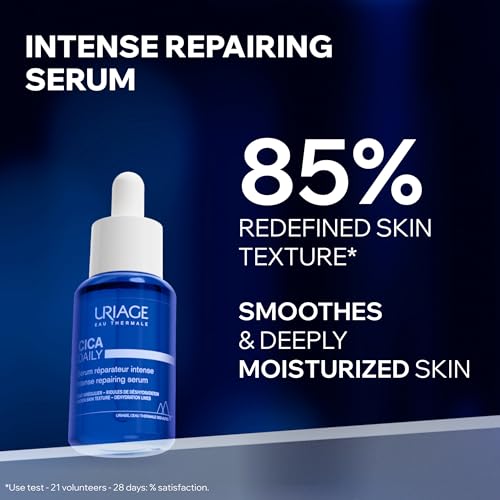 Uriage Cica-Daily Intense Repairing Serum, Made With Prebiotic, Hyaluronic Acid & Centella Asiatica, Boosts Skin Repair, Paraben & Fragrance-Free, Non-Comedogenic