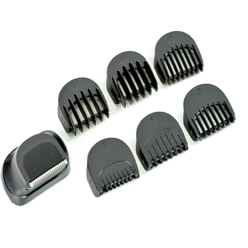 Beard Trimmer Replacement Head Compatible with Series 5£¬6 and 7 .1/2/3/5/7/9mm 6pcs Comb Trimming Attachment, for Electric Shavers 5018s5020s6075cc 7071cc7075cc7085cc7020s£¬5050cs6020s 6072cc
