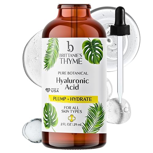 Brittanie¡¯s Beauty Pure 100% Hyaluronic Acid Serum ? Intense Hydration & Plumping Formula | Anti-Aging Serum for Fine Lines & Wrinkles | Deep Moisture for Dry, Sensitive & Mature Skin | Made in USA
