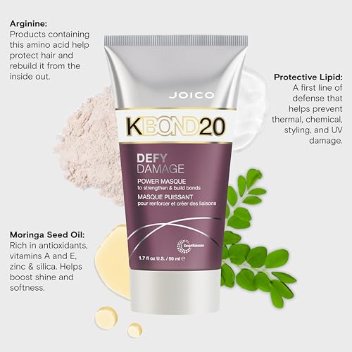 Defy Damage KBOND20 Power Masque | For Stronger, Hydrated Hair | Color-Safe | Rebuild & Protect Bonds | Paraben-Free | Animal-Test Free Formula | 1.7 Fl Oz