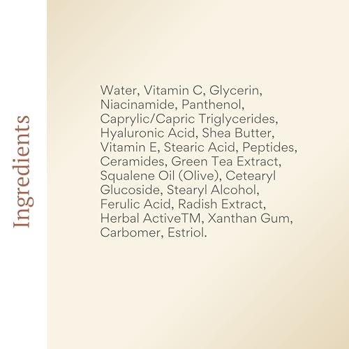 BIOBeauty Revive Day Cream ? Bioidentical E3 .3% Face Cream with Vitamin C, Hyaluronic Acid, Niacinamide, Peptides & Green Tea ? Maximum Strength Formula for Radiant, Firm, Balanced Skin (1oz)