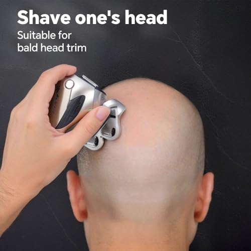 5-in-1 Electric 7D Head Shavers for Bald Men,Wet Dry Waterproof Cordless Men's Rotary Razor for Head/Face, Grooming Kit with Nose Trimmer-Hair Clippers, LED Display USB Charging Rechargeable