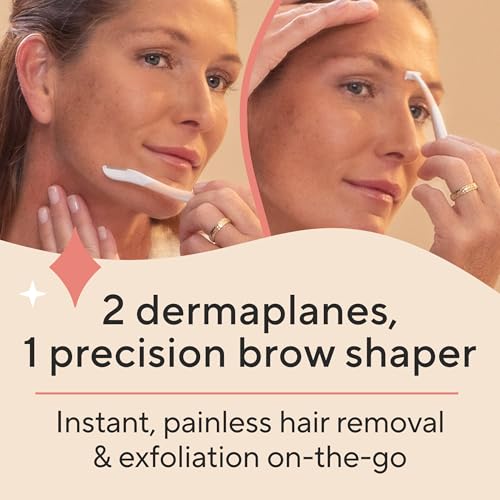 Finishing Touch Flawless DermaPlane Travel Pack Facial Exfoliator & Hair Remover (Pack of 2)