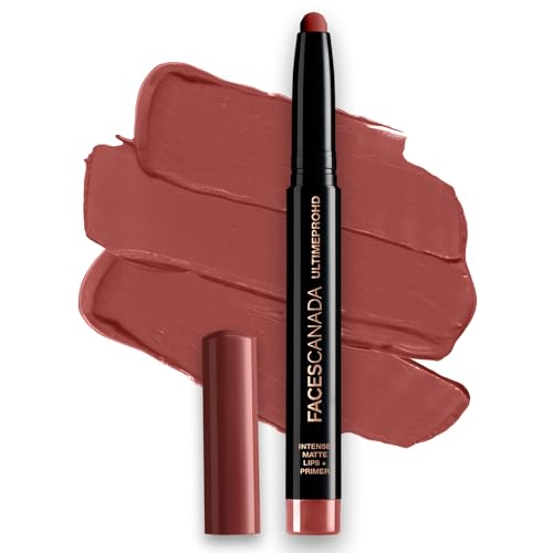 FACESCANADA Hd Intense Matte Lipstick, Feather Light Comfort, 10 Hrs Stay, Primer Infused, Flawless Hd Finish, Made In Germany, Brown, Red, Pink, Purple, Nude Lip Color, Natural Coco, 0.05 Oz