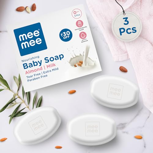 Nourishing Baby Soap with Almond & Milk Extracts 75g (Pack of 3)