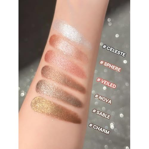 SHEGLAM Starstruck Cream Eyeshadow Pot High Pigment Long-lasting Shimmer Single Eyeshadow-Veiled