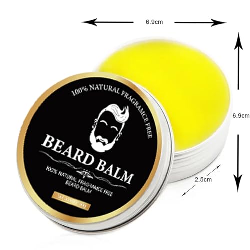 Beard Balm Men Free Washing Premium Beard Oil Hair Care, Beards Shape Facial hair Cream Premium Beard Care Facial hair Butter 2oz (Black box)