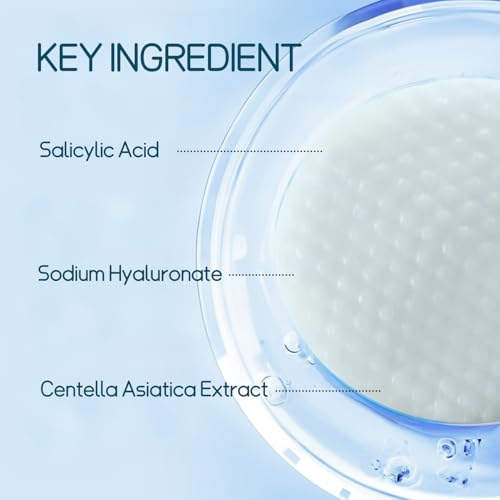 Salicylic Acid Pads-Gentle Pore Reducing, Soothing Skin Care Salicylic Acid Toner Pads, Oil Control and Exfoliation Deep Cleaning Facial Cleansing Wipes, Suitable for All Skin Types, 70 Count