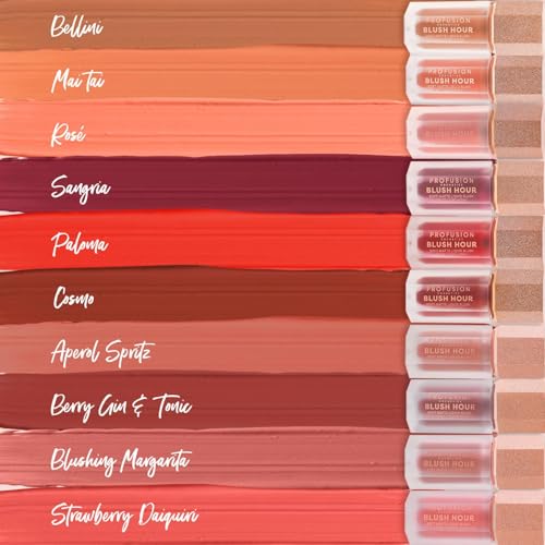 Profusion Cosmetics Blush Hour Lightweight and Long Wearing Soft Matte Cream Blush, Buildable, Natural Finish, Radiant Glow (Mai Tai, 1)