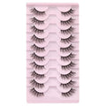 wiwoseo Half Eyelashes False Eyelashes Half Lashes Strip Natural Wispy Lashes Natural Look 14MM Eyelashes 10 Pairs Pack
