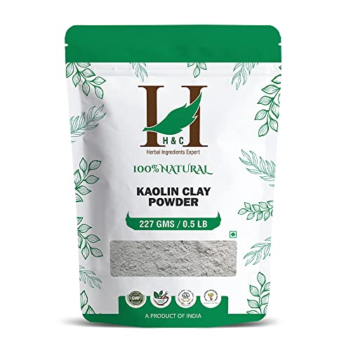 ?H&C HERBAL INGREDIENTS EXPERT H&C Kaolin Clay Powder - 227 Grams | For Acne, Blackheads Skin Face Mask