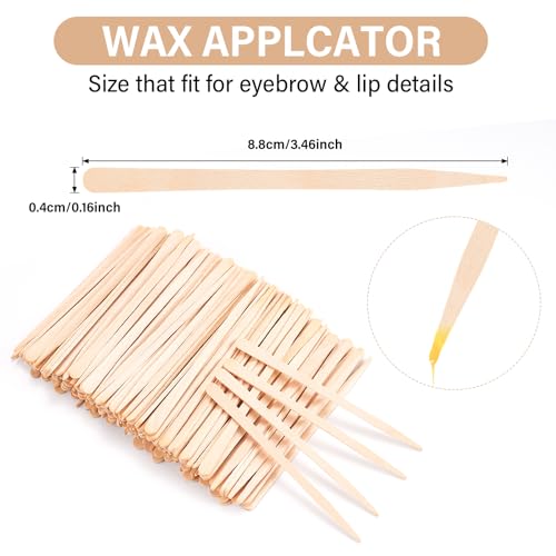 1200-Pcs Eyebrow Wax Sticks for Hair Removal, Small Wooden Waxing Sticks, Wax Spatulas Sticks, Precision Brow Wax Sticks, Applicator Sticks for Facial Waxing