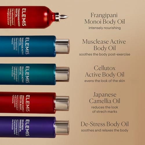 ELEMIS Frangipani Monoi Body Oil 100ml, Luxurious Nourishing Oil for Soft, Hydrated Skin & Hair