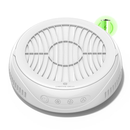 Nail Dust Collector, Cordless Dust Collector Nail Tech, Powerful 4200RPM Vacuum Fan Vent Dust Collector Extractor Dust Suction Machine for Acrylic Nails Polishing, Nail Salon&Home