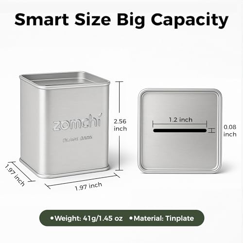 ZOMCHI Blade Disposal Container for Safety Razor Blade Storagement,Razor Blade Disposal Container (Silver)