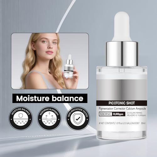 Cyano Pink Spicule Serum + Picotonic Shot Ampoule Duo - 2 PCS Korean Face Serum with Niacinamide & Calcium Ampoule Duo for Pore Refinement Glass Skin Finish (Pink + White essence)