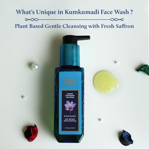Blue Nectar Anti Aging Saffron Face Moisturiser for Women (1.7 Fl Oz) along with Kumkumadi Face wash with Saffron for Women & Men (3.38 Fl Oz)