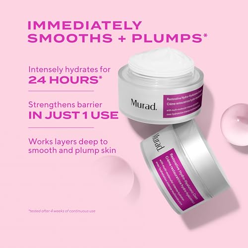 Murad Restorative Hydro-Hyaluronic Face Cream ? Moisture-Boosting Formula with Hyaluronic Acid, Coconut Extract, Botanical Oils & Shea Butter for Lasting Hydration, Plump, & Smooth Skin - 1.7 Fl Oz