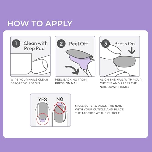 KISS imPRESS No Glue Mani Press On Nails, French, 'Fearless', Light Neutral + White Tip French, Medium, Almond Shape, Includes 30 Nails, Prep Pad, Instructions Sheet, 1 Manicure Stick, 1 Mini File