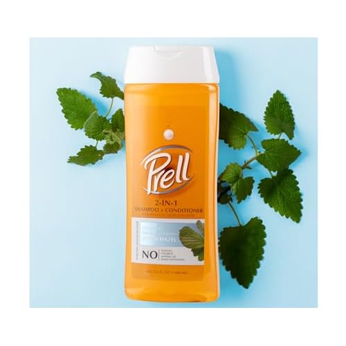Prell Witch Hazel Color Safe Refreshes & Hydrates 2-in-1 Shampoo + Conditioner for Dry, Damaged Hair, 13.5 fl.oz (Pack of 2)