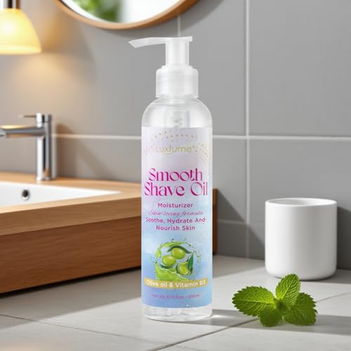 Shave Oil for Women 6.76 fl oz | Pre-Shave & Shaving Oil Treatment | Soothe, Hydrate, Nourish Skin, Womens Shaving Cream with Olive Oil & Vitamin B3, For All Skin Types