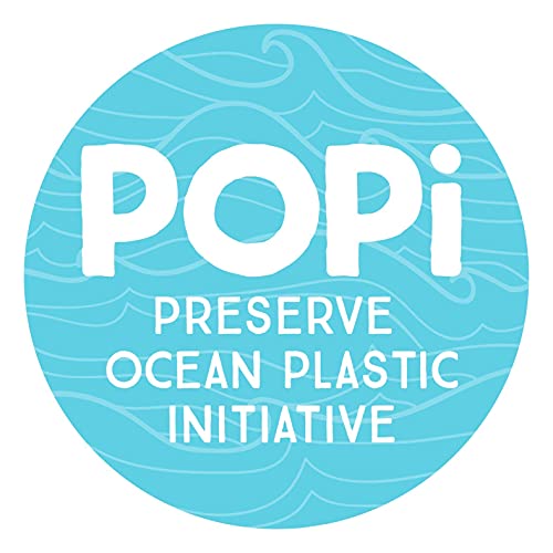 Preserve POPi Shave 5 Razor System Made with Recycled Ocean Plastic, Neptune Green - 5 Blade Razor with 4 Replacement Cartridges