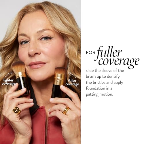 LAURA GELLER NEW YORK Baked Balance-n-Brighten Foundation with Kabuki Brush Makeup Set, Light