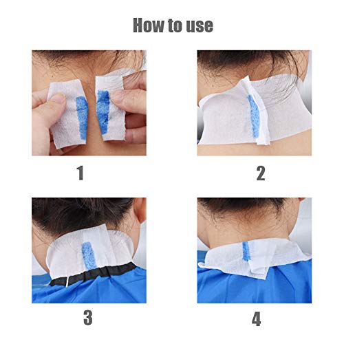 2 Rolls White Disposable Barber Paper Neck Strips Stretchy Paper Neck Band Barber Supplies Hairdressing Accessory Tool for Salon Haircut Styling