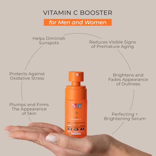 DS Labs 35% Vitamin C Brightening Serum, 30mL ? Radiance, Hydration, With Vitamin E & Squalane, Supports Smoother, More Even Looking Skin, Vegan, Fragrance-Free, Paraben-Free