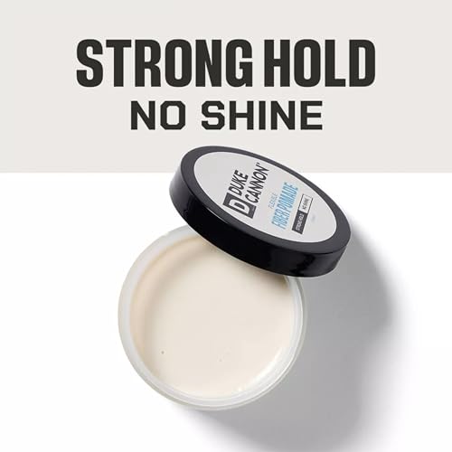 Duke Cannon Supply Co. Flexible Fiber Pomade ? 4.6 oz ? Strong Hold, No Shine, Water-Based for Easy Washout, Adds Texture & Volume for Shorter Hairstyles