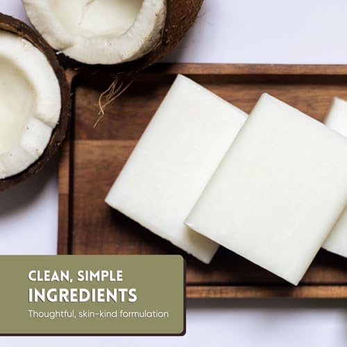 Amish Farms Pure Moisturizing Fragrance Free Bars with Coconut Oil & Shea Butter for Sensitive Skin - Made in USA | Women & Mens Face - Body Bar for Shower | NatureClean | 5oz Ea (5 Bars)
