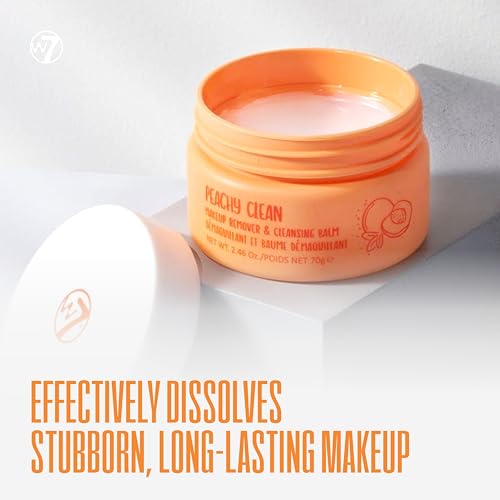 W7 Peachy Clean Makeup Melt Set ? Cleansing Balm & Remover Pad for a Peach-Perfect Skincare Routine ? The Ultimate Makeup Melting Dream Team! - Gentle, Hydrating & Effortless