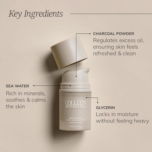 COLLEEN ROTHSCHILD Gentle & Clear Weightless Moisturizer | For Blemish-Prone, Sensitive & Reactive Skin | With Salicylic Acid & Niacinamide | Oil-Free | Fragrance-Free (1.7 fl oz)