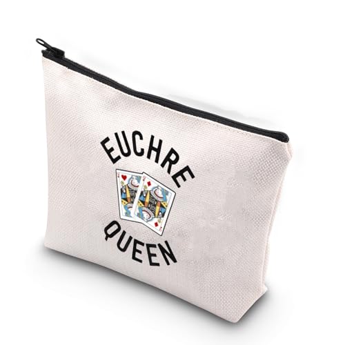 XYANFA Euchre Queen Funny Euchre Makeup Bag Euchre Player Gift Euchre Game Gift for Grandma (EUCHRE QUEEN)